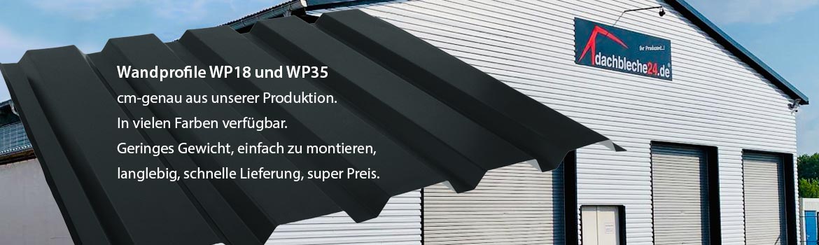 Wandprofile WP18 und WP35 cm-genau aus unserer Produktion. In vielen Farben verfügbar.